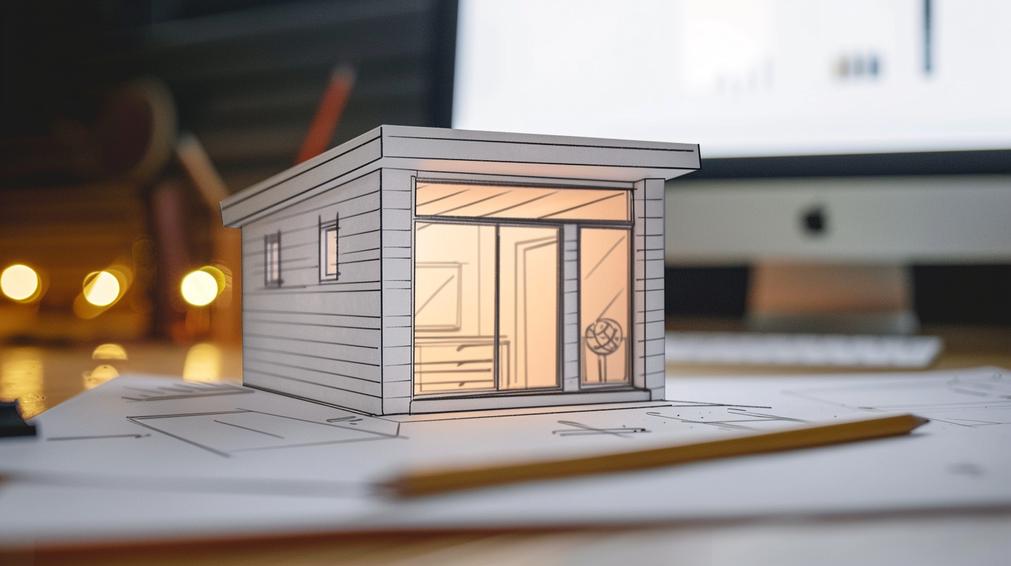 Garden room material planning illustration